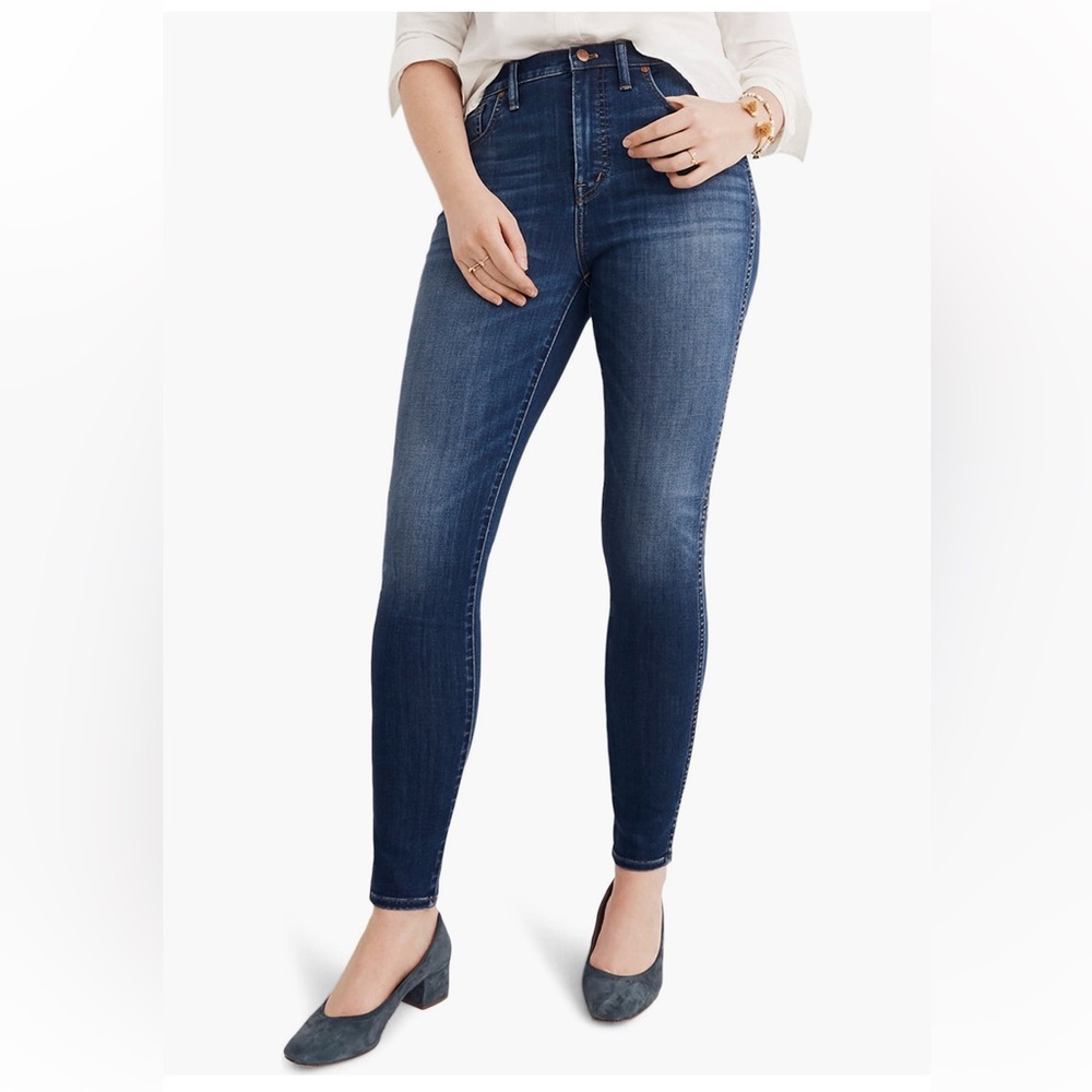 Madewell 10” high rise Dark Blue Skinny Jeans